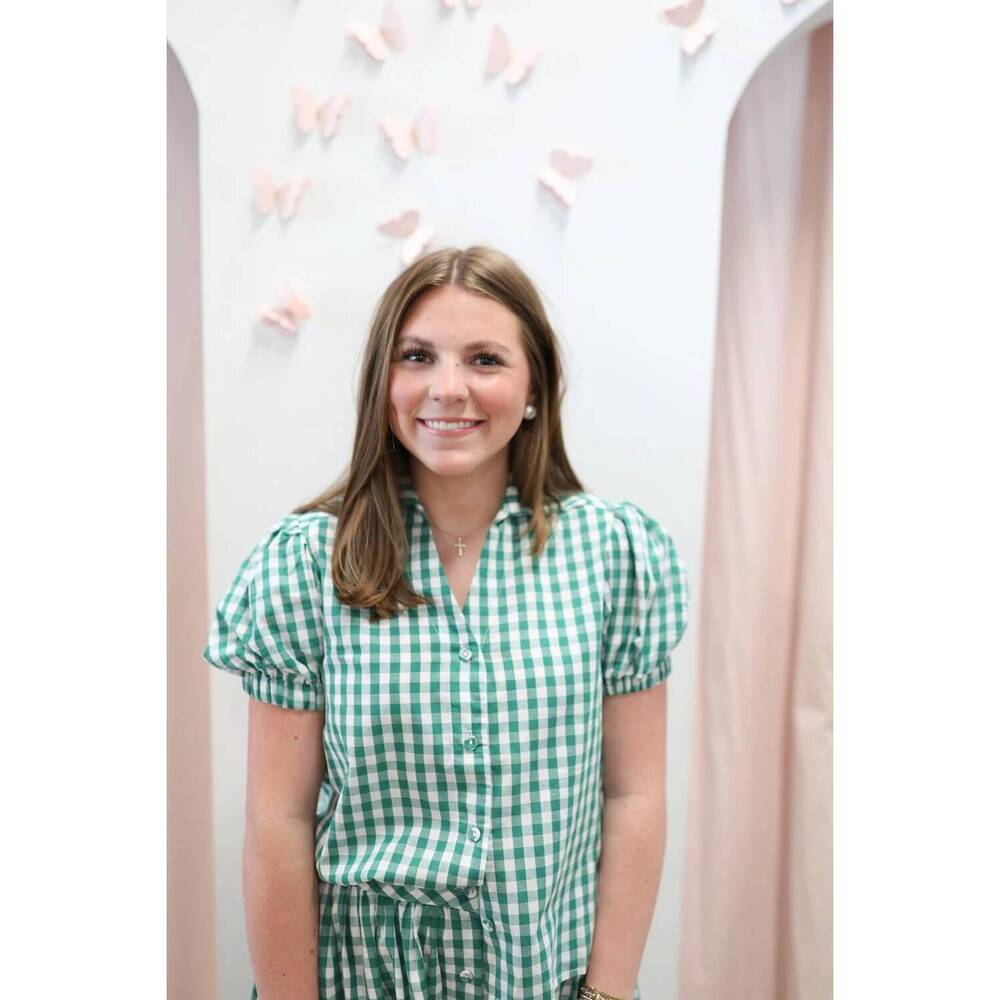 NEW PINCH ivy plaid top in green